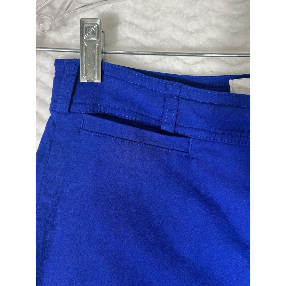 Maeve Pants Womens 27 Blue Linen Cropped Wide Leg Zip Pockets Relaxed Fit Ettie‎ - Picture 4 of 10